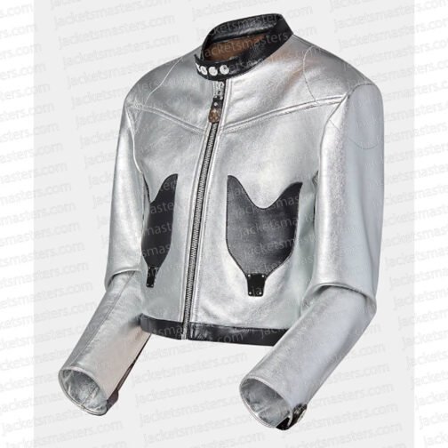 Chloe Moretz CCXP 2022 Silver Jacket - Image 4