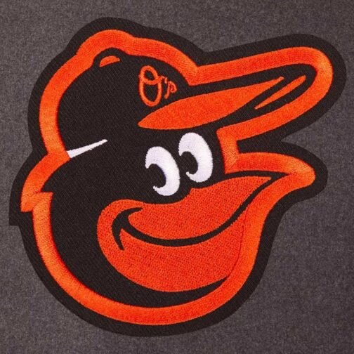 Baltimore Orioles Charcoal/Black Varsity Jacket - Image 4