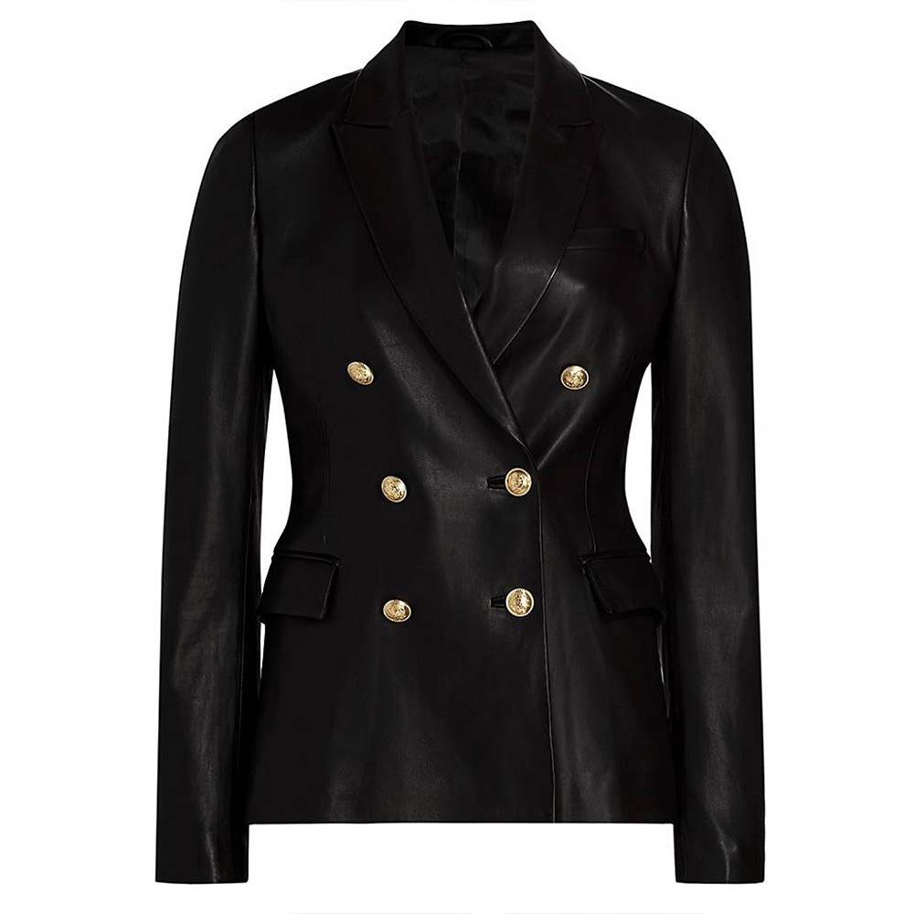 Charity Lawson The Bachelorette Double Breasted Leather Jacket - Image 5