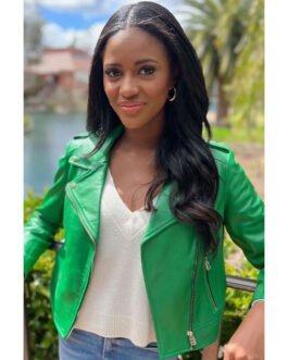 Charity Lawson The Bachelorette Green Leather Jacket
