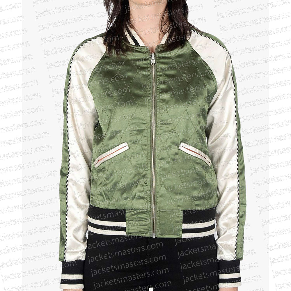 Charmed Lucy Barrett Green Bomber Jacket - Image 3