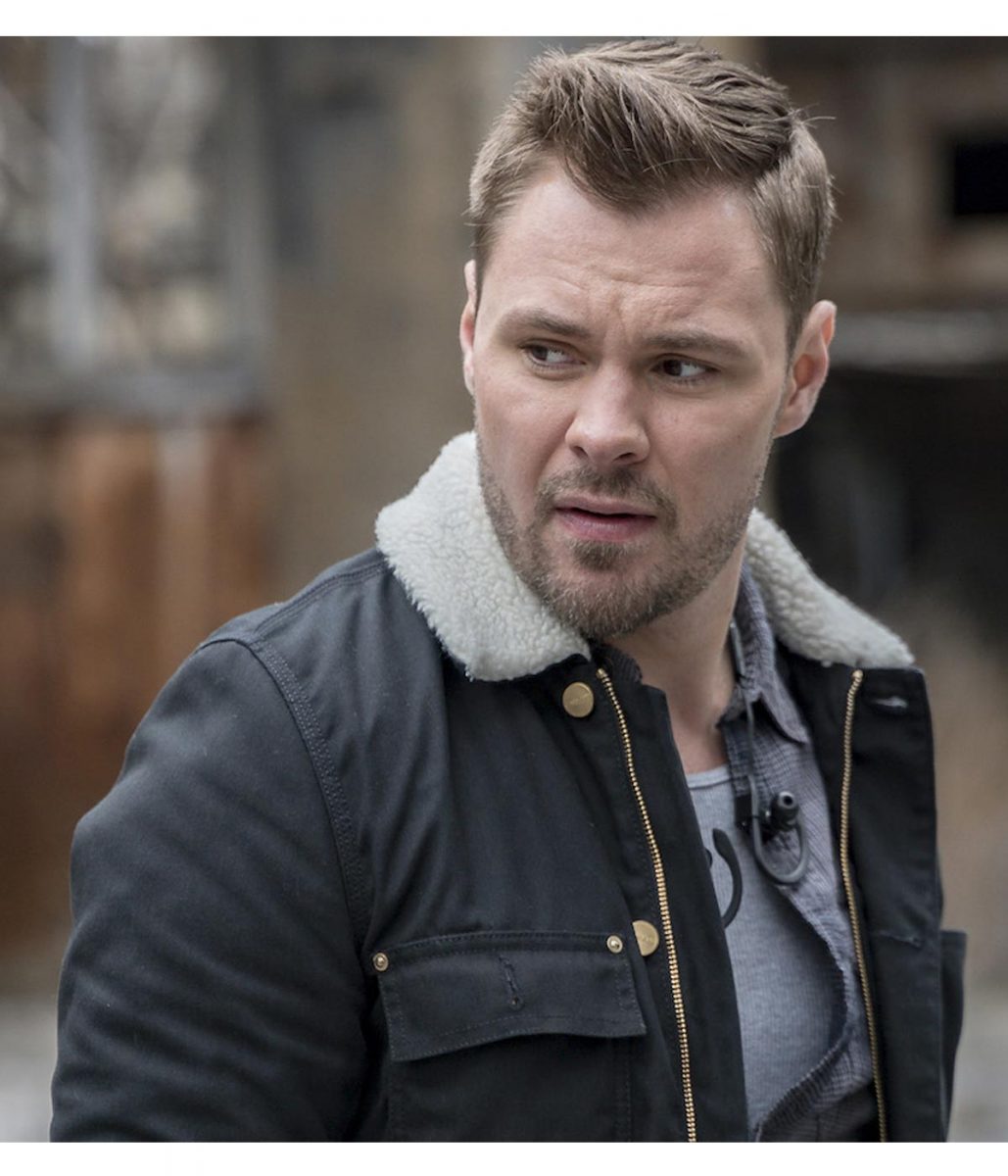 John Flueger Chicago P.D. Patrick Jacket with Fur Collar - Image 3