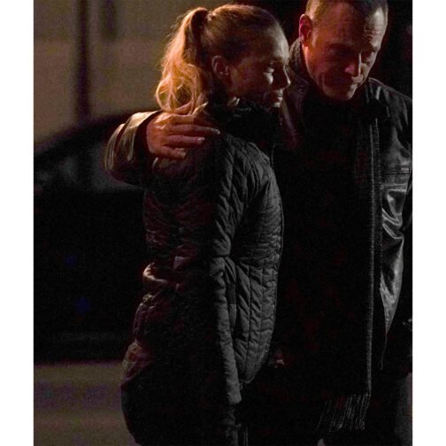 Chicago P.D. S10 Tracy Spiridakos Quilted Hooded Jacket - Image 7