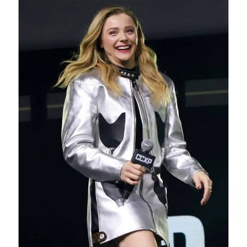 Chloe Moretz CCXP 2022 Silver Jacket - Image 2