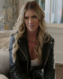 Christina Hall Christina in the Country Leather Hooded Jacket