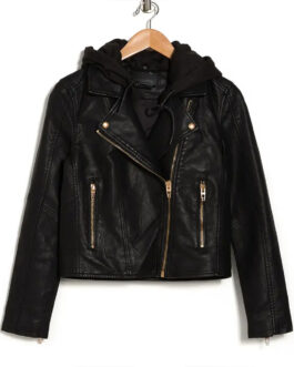 Christina Hall Christina in the Country Leather Hooded Jacket