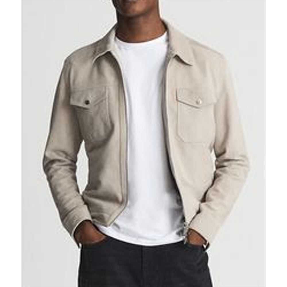 Claim to Fame Kevin Jonas Trucker Suede Leather Jacket