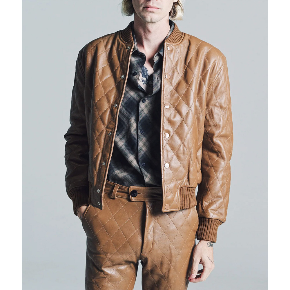 Kevin Jonas Claim To Fame Quilted Leather Jacket