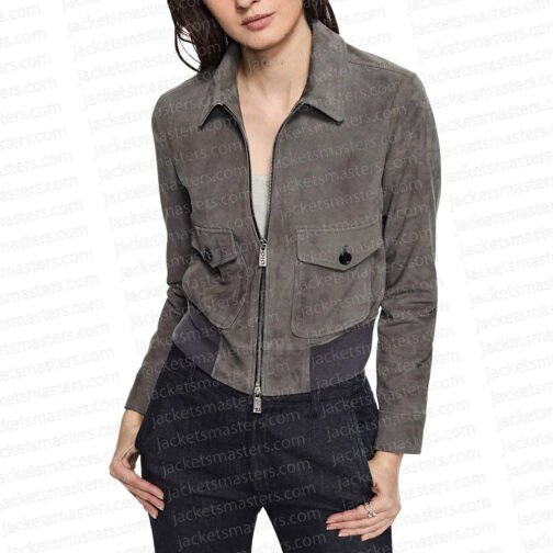 Class of 09 Kate Mara Gray Suede Jacket - Image 5