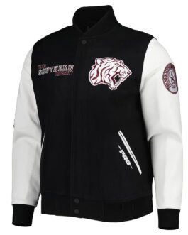 Classic Texas Southern Tigers Black and White Varsity Jacket