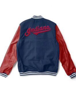 Letterman Cleveland Indians Blue and Red Jacket