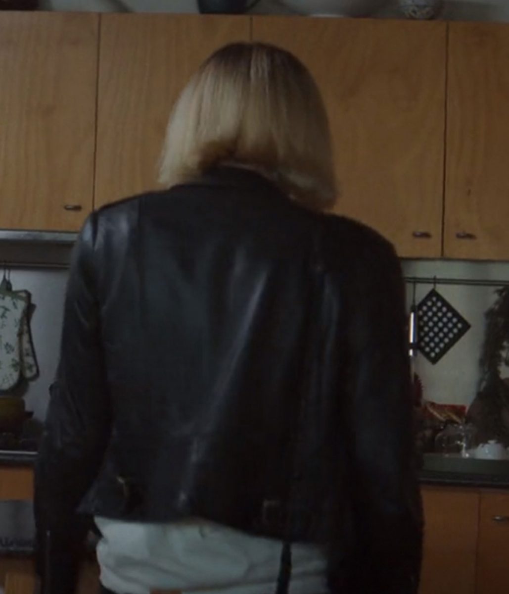 Clickbait Zoe Kazan Biker Leather Jacket - Image 2