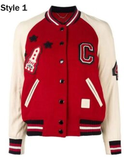 Coach Red and White Varsity Jacket