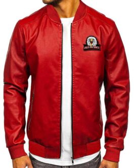 Eagle Fang Karate Cobra Kai Red/Black Leather Jacket
