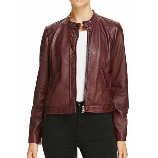 Dare Me Willa Fitzgerald Maroon Leather Jacket