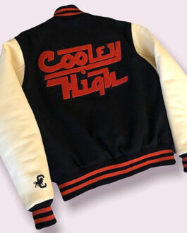 Cooley High Black and Off White Varsity Jacket