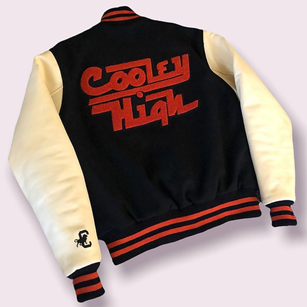 Cooley High Black and Off White Varsity Jacket - Image 2
