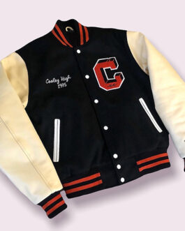 Cooley High Black and Off White Varsity Jacket