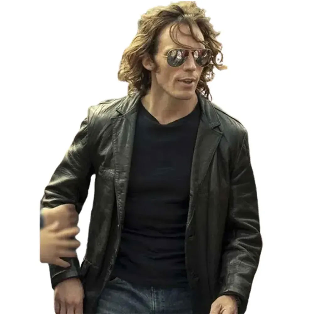 Daisy Jones & The Six Sam Claflin Leather Blazer - Image 4