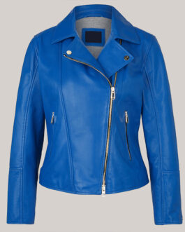 Switched at Birth S04 Katie Leclerc Blue Leather Jacket