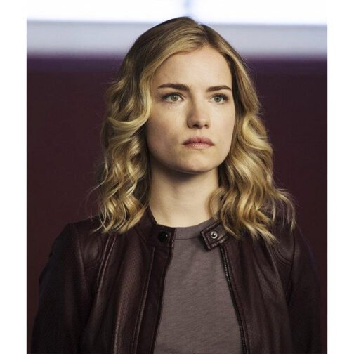 Dare Me Willa Fitzgerald Maroon Leather Jacket - Image 4