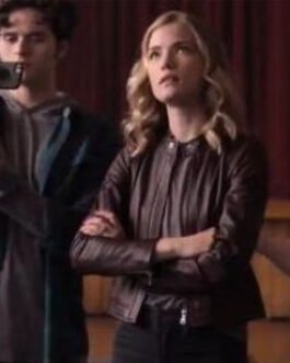 Dare Me Willa Fitzgerald Maroon Leather Jacket