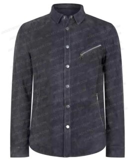 Mike Colter Evil Black Suede Leather Jacket