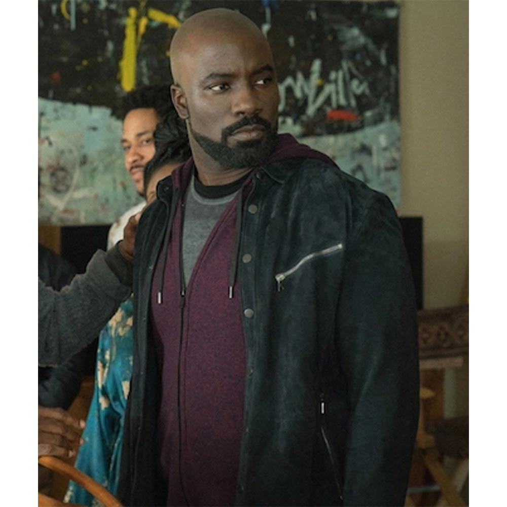 Mike Colter Evil Black Suede Leather Jacket - Image 2