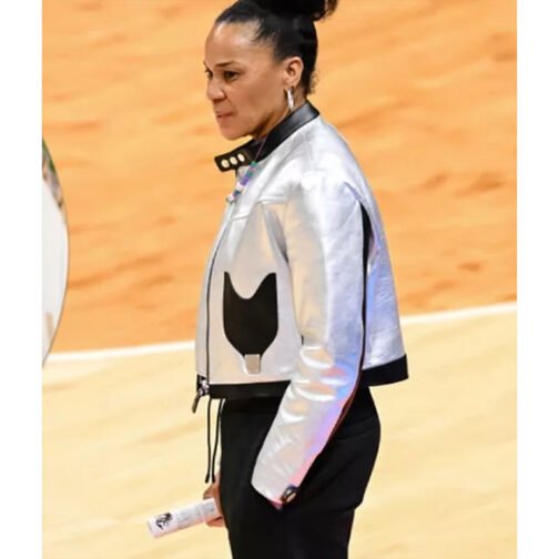 Dawn Staley Silver Leather Jacket - Image 8