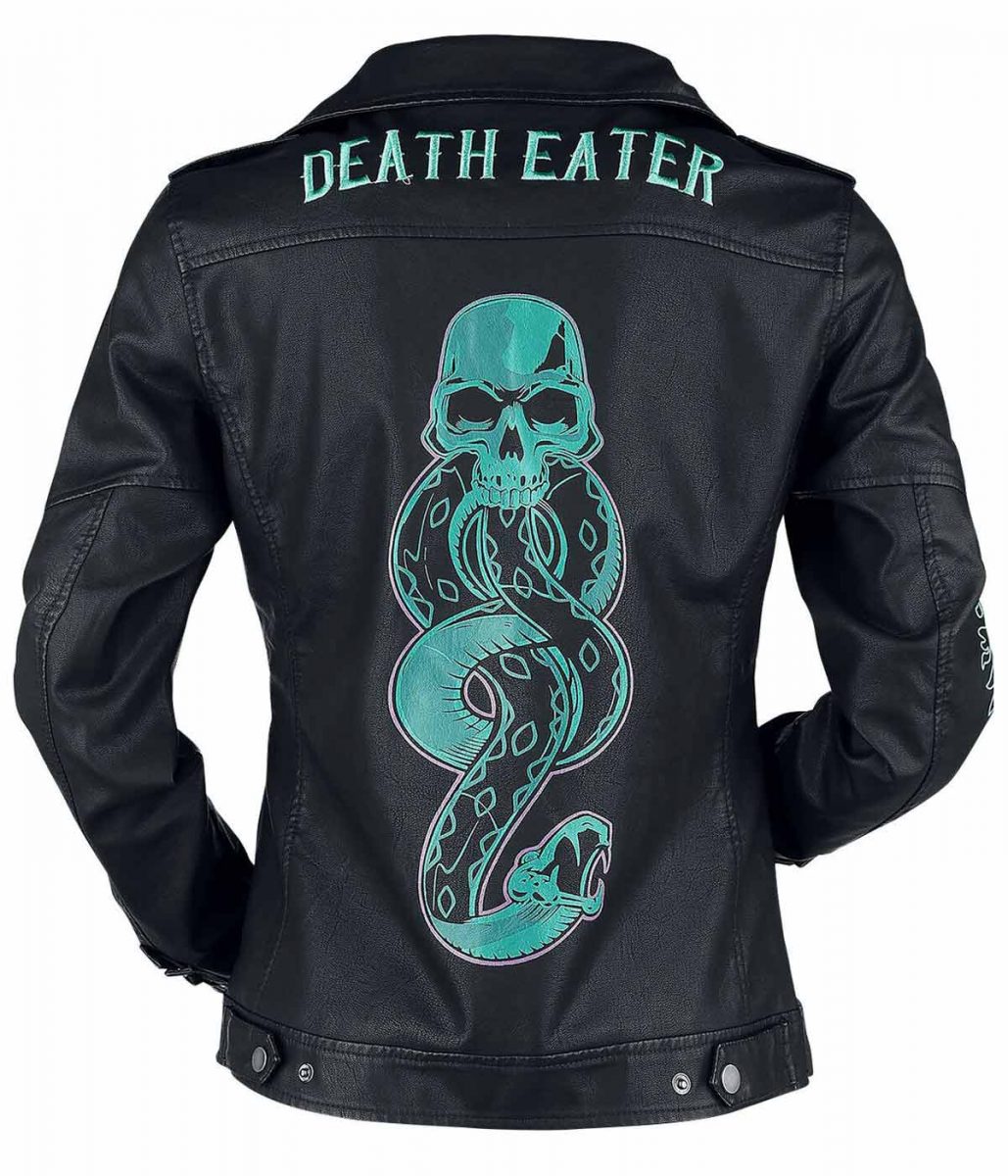 Biker Death Eater Leather Jacket - Image 2