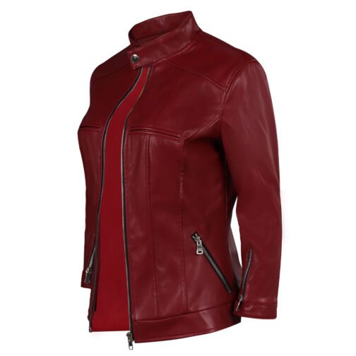 Biohazard Death Island Claire Redfield Leather Jacket - Image 6