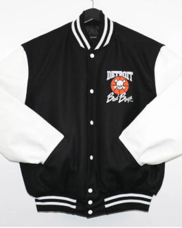 Detroit Bad Boys Varsity Black and White Jacket