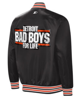 Detroit Bad Boys Black Tradition II Satin Jacket