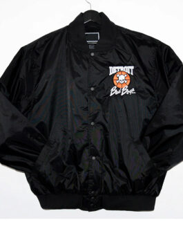Detroit Bad Boys Coaches Black Jacket