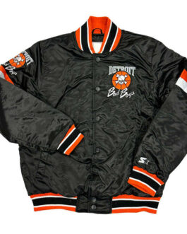 Home Game Detroit Bad Boys Black Jacket