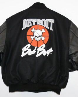 Detroit Bad Boys Varsity Black Jacket