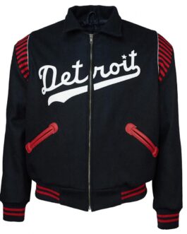 Varsity 1950 Detroit Stars Black Wool Jacket