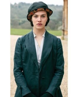 Downton Abbey A New Era Laura Carmichael Green Wool Coat