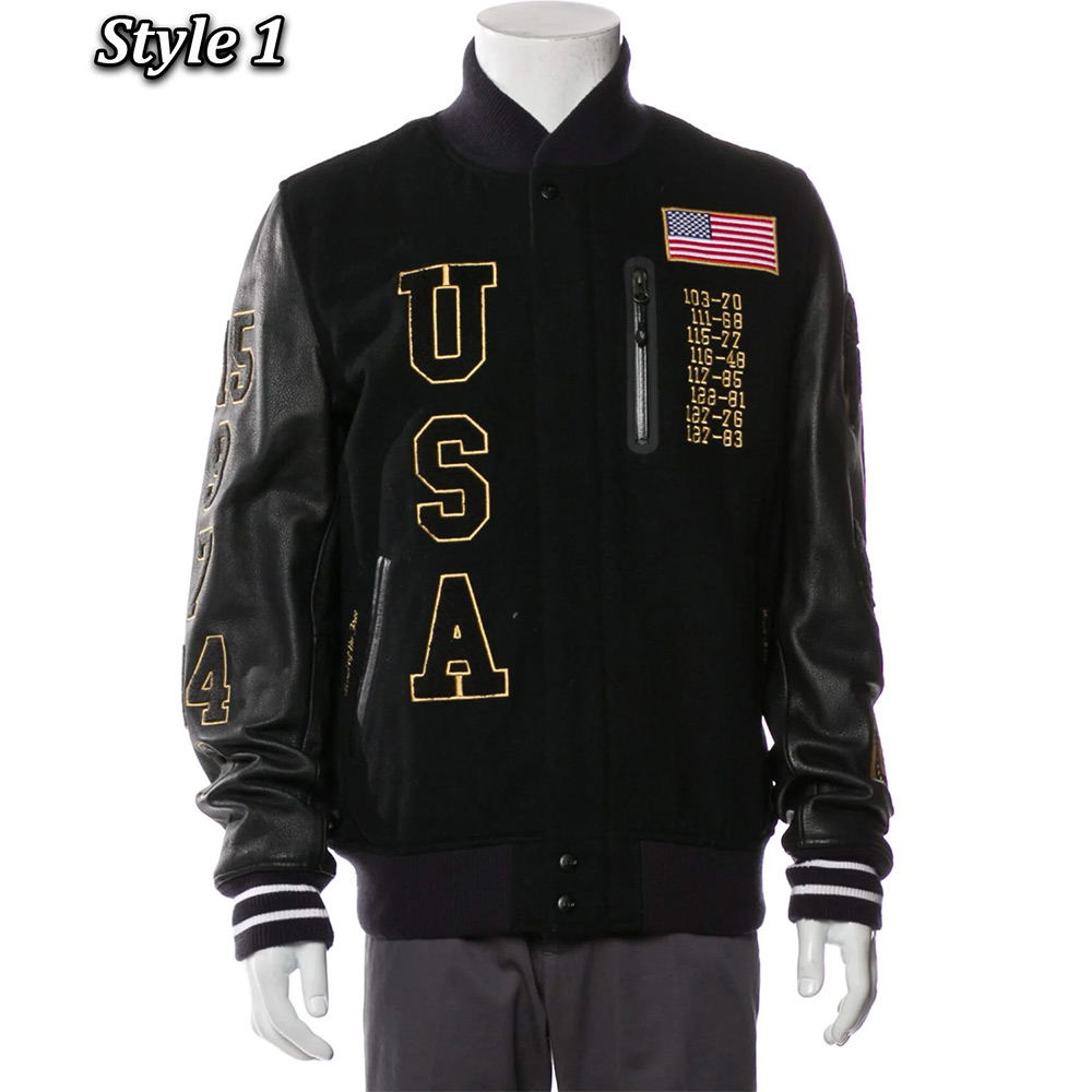 USA Dream Team Destroyed Varsity Jacket - Image 5