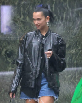 Dua Lipa Biker Leather Jacket