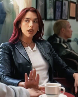 Dua Lipa Training Season Leather Blazer