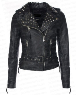 Gotham Knights Olivia Rose Keegan Studded Leather Jacket