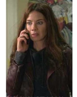 Echoes Michelle Monaghan Maroon Leather Jacket