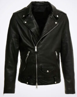 Edge Black Leather Jacket