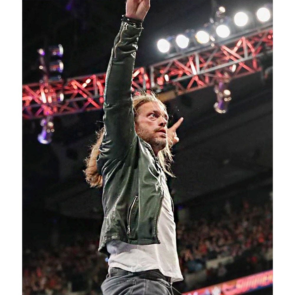 Edge WWE Green Leather Jacket - Image 4