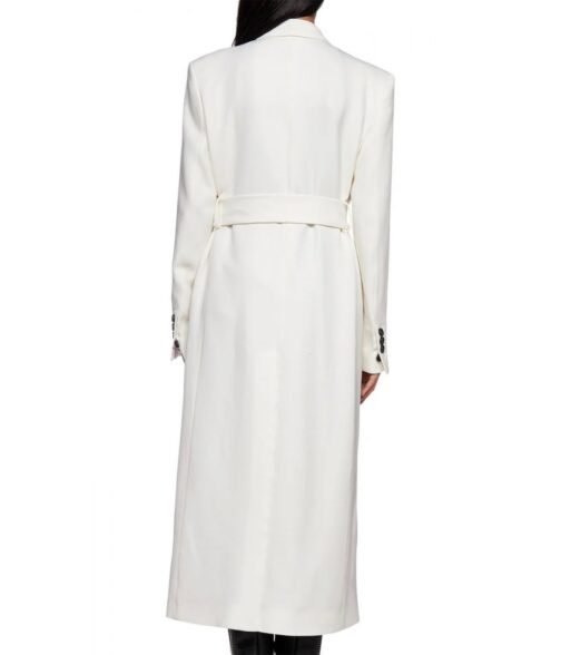 Ellen Barkin The Man from Toronto White Wool Coat - Image 3