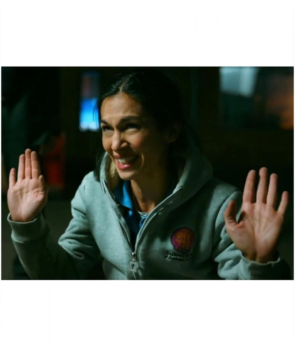 Elodie Yung The Cleaning Lady Season 2 Gray Hoodie - Image 4