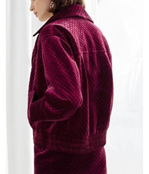 Lily Collins Emily in Paris Velvet Jacket - Image 3