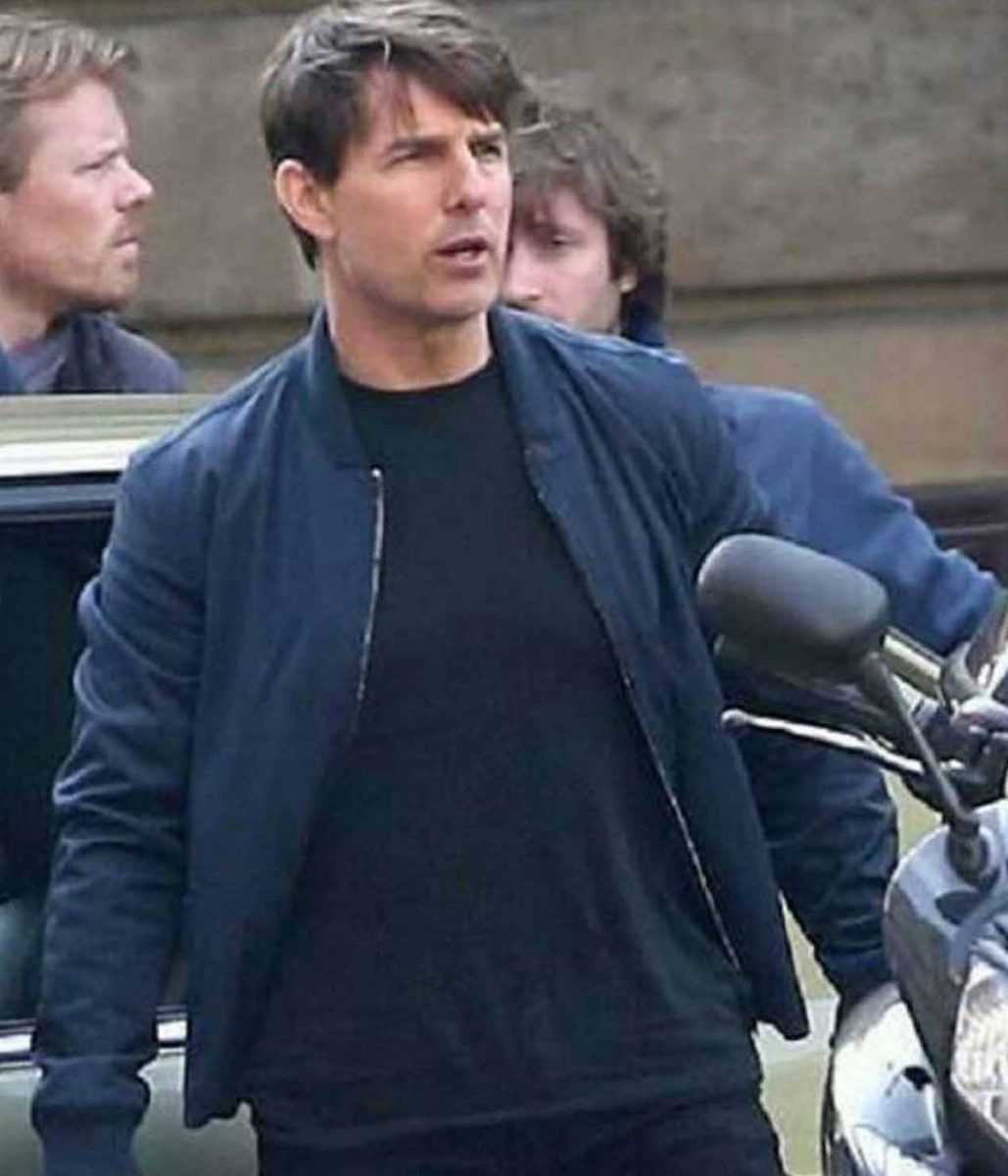 Tom Cruise Mission Impossible 6 Bomber Blue Jacket - Image 2
