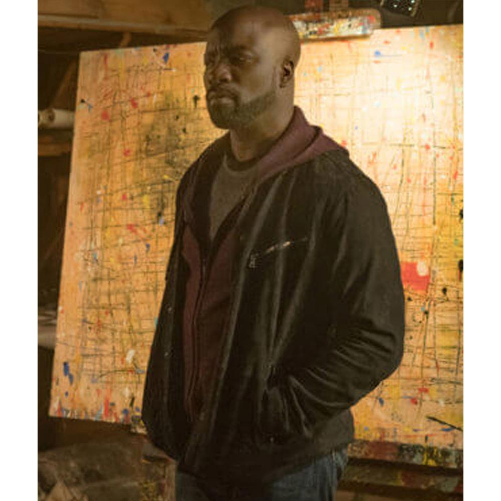 Mike Colter Evil Black Suede Leather Jacket - Image 6